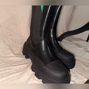 Black Chunky Sole Boots